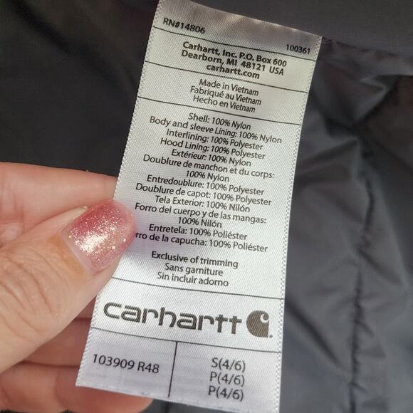 Carhartt Women’s Utility Midweight Insulated Jacket Orange Earthen Clay OJ3909-W - Picture 12 of 12